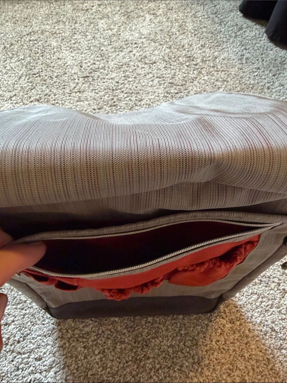 Eagle Creek Gray Orange Crossbody Shoulder Bag - Compact Everyday Carry - Picture 7 of 11